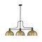 Z-Lite Melange Billiard, 3-Light, 13.25 In.W x 52 In.L x 21 In.H, Matte Black/Heritage Brass 725-3MB-D12HBR - alternate 2